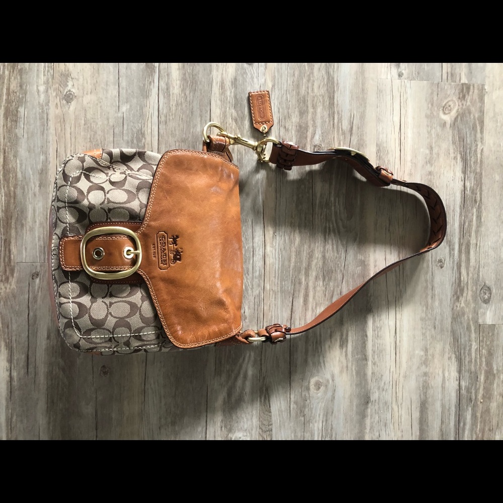 Rare vintage COACH shoulder bag with braided strap
